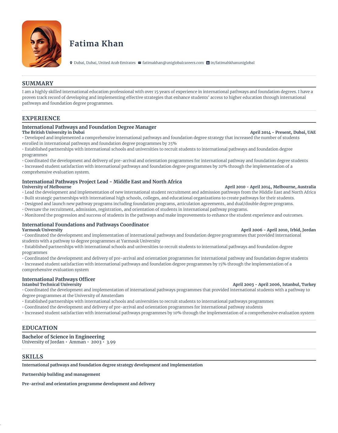 Sample CV Resume3